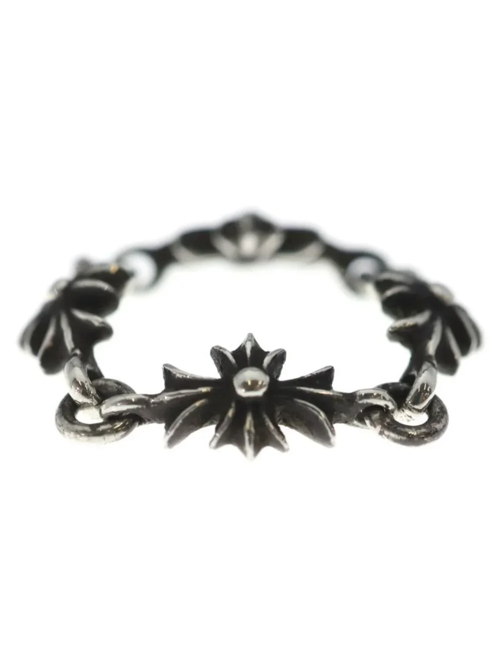 Chrome Hearts Tny CH Pls Tiny Ech Plus Ring Silver